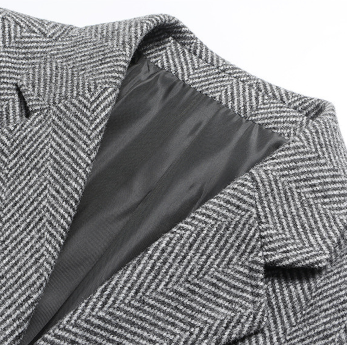 HERRINGBONE WOOL BLAZER