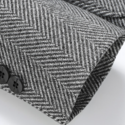 HERRINGBONE WOOL BLAZER