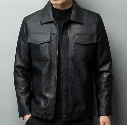 SHEEPSKIN LEATHER CASUAL JACKET