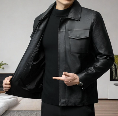 SHEEPSKIN LEATHER CASUAL JACKET