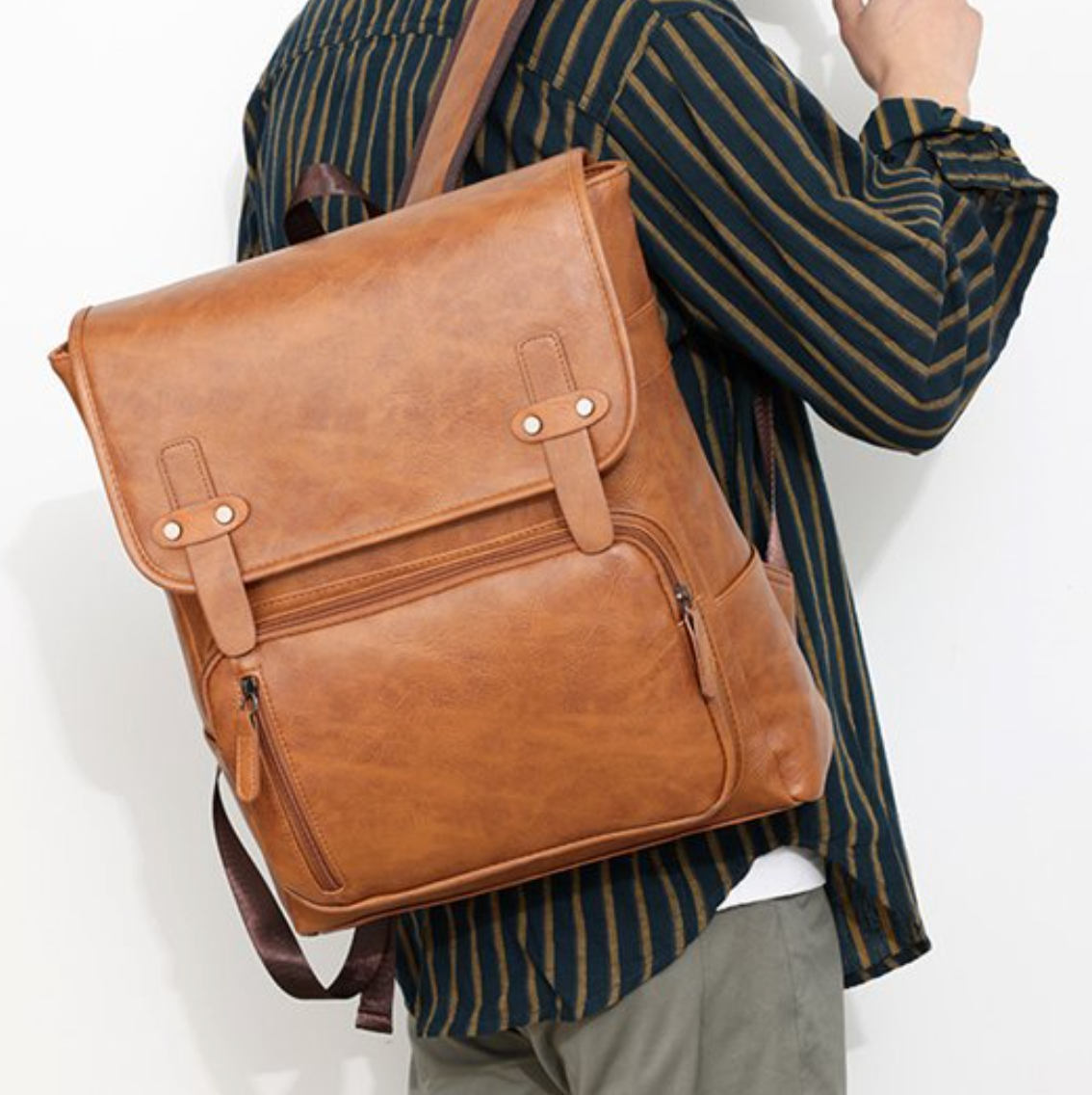 VINTAGE LEATHER OFFICE BACKPACK