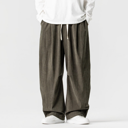 CORDUROY WIDE-LEG TROUSERS