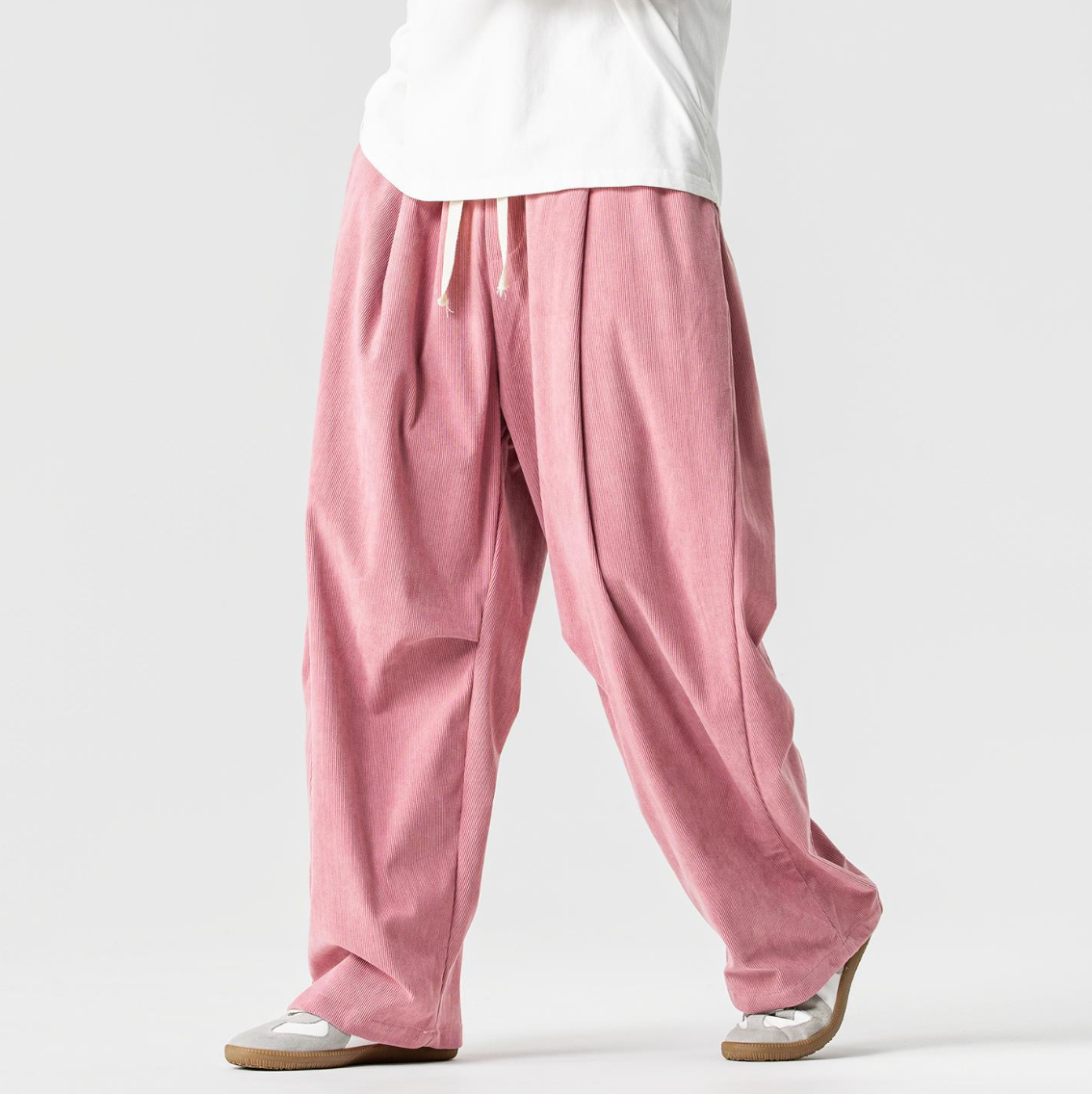 CORDUROY WIDE-LEG TROUSERS