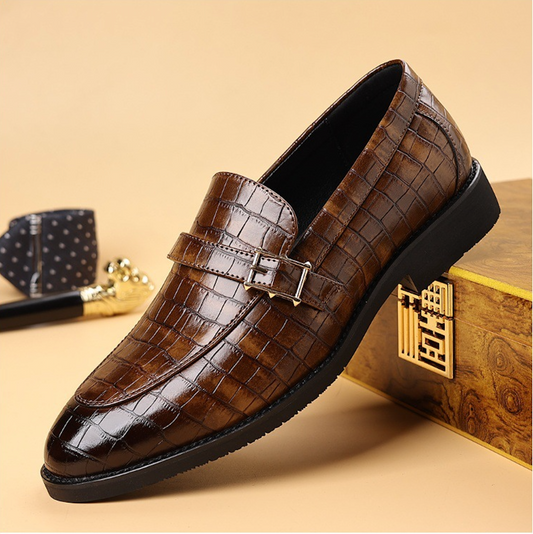 CROC BUCKLE LOAFERS
