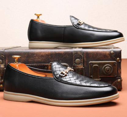 Woven Horsebit Loafers