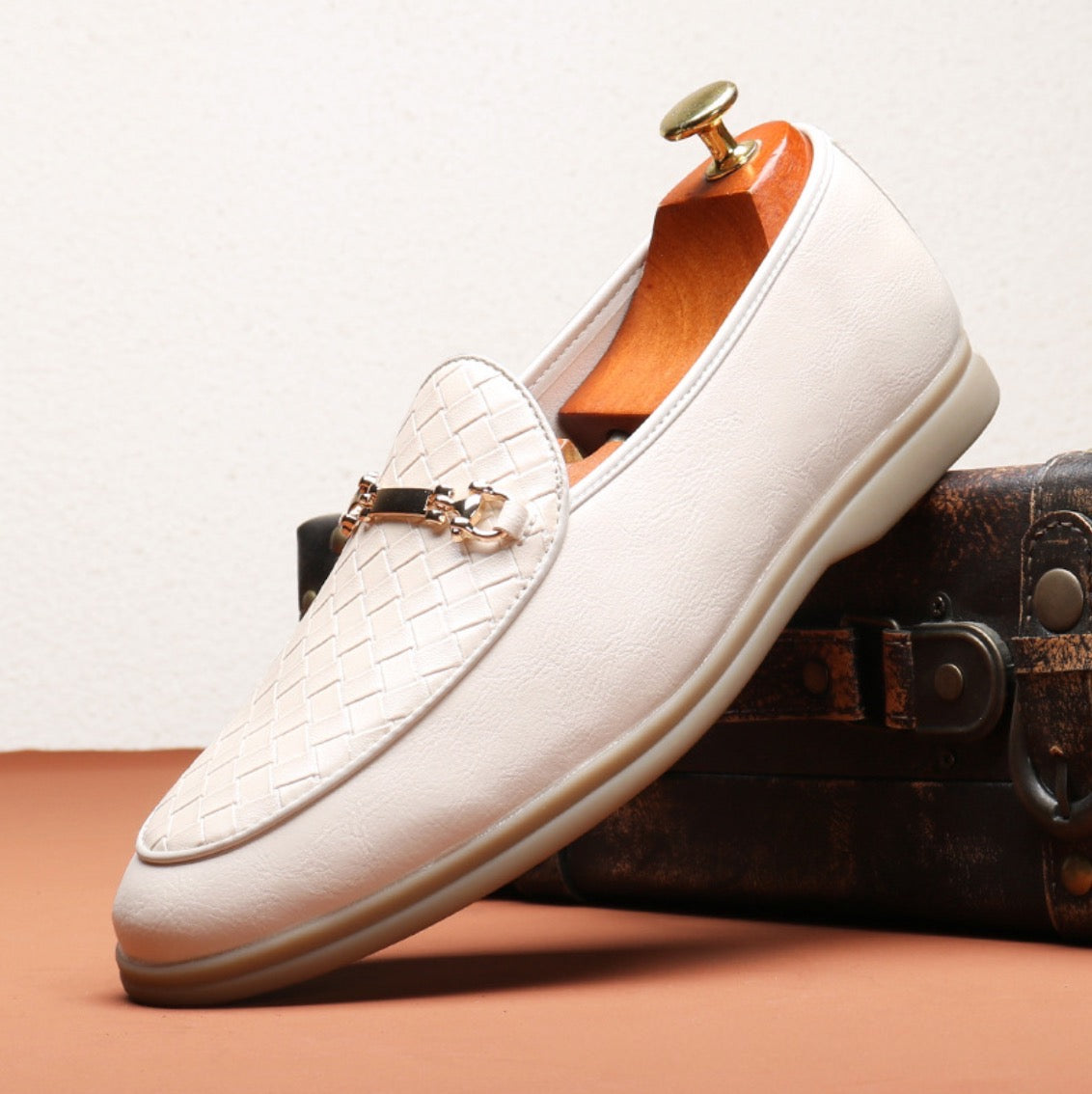 Woven Horsebit Loafers