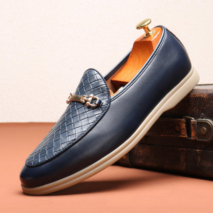 Woven Horsebit Loafers