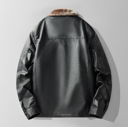 THICK WARM LEATHER JACKET