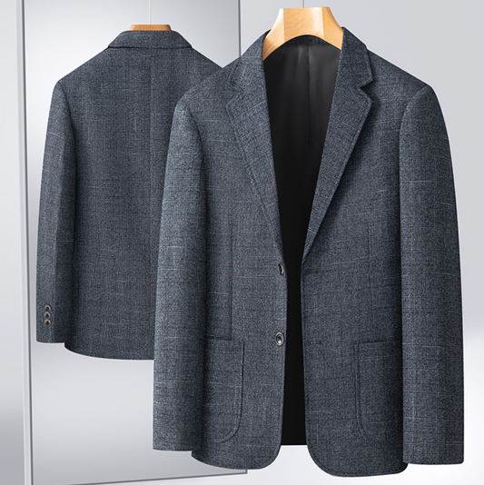 CLASSIC PLAID WOOL BLAZER