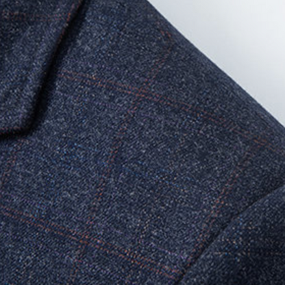 CLASSIC PLAID WOOL BLAZER