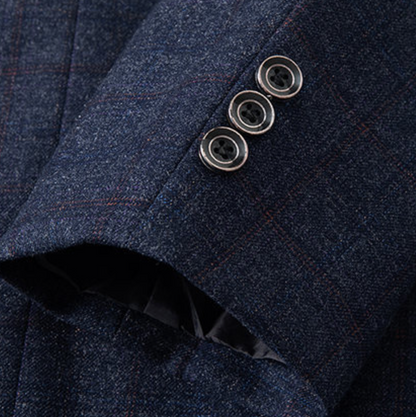 CLASSIC PLAID WOOL BLAZER