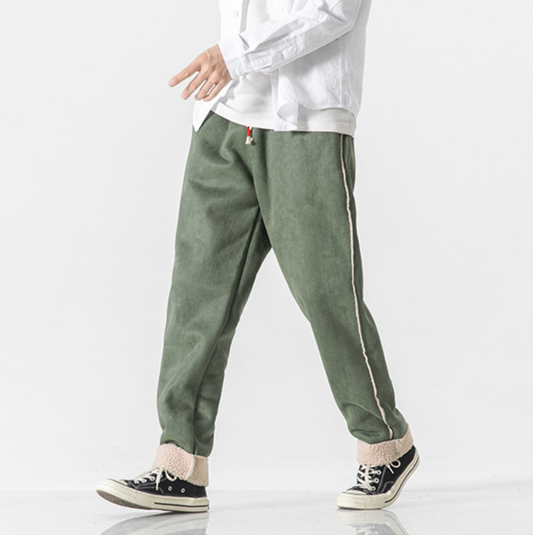 VELVET-LINED WARM TROUSERS