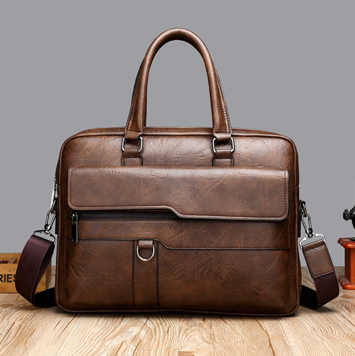 Business Leather Hand Bag