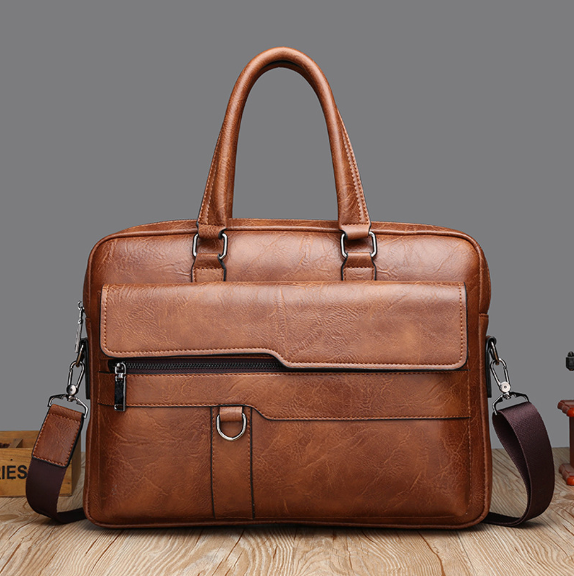 Business Leather Hand Bag