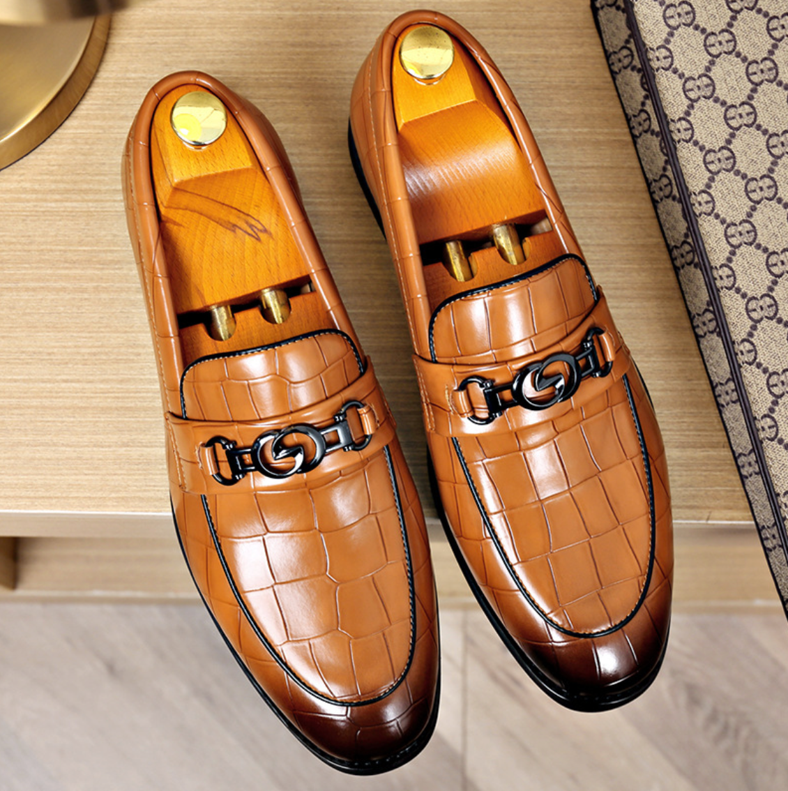 Leather Horsebit Loafers