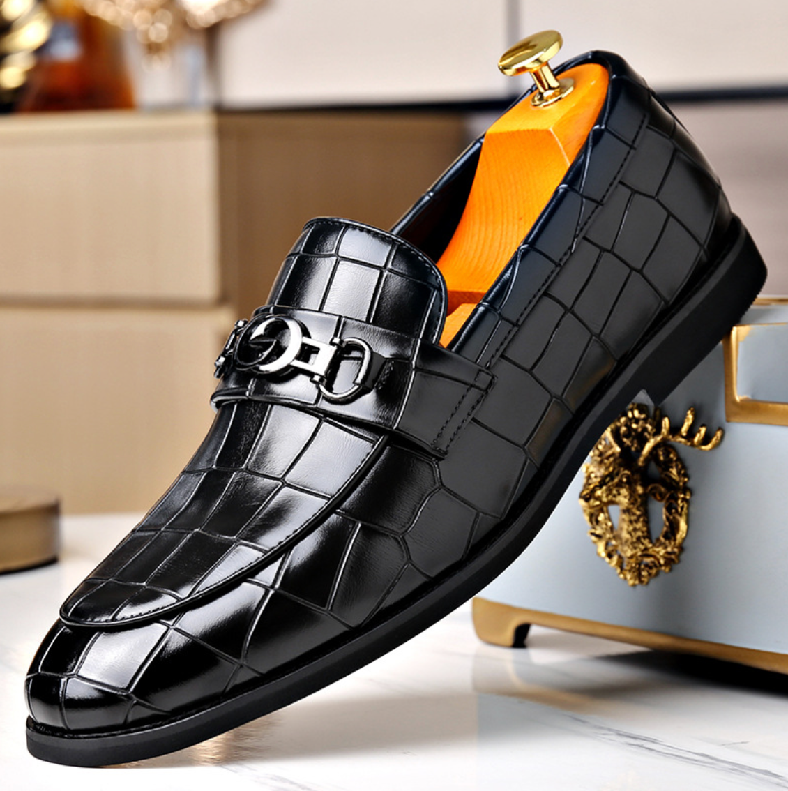 Leather Horsebit Loafers