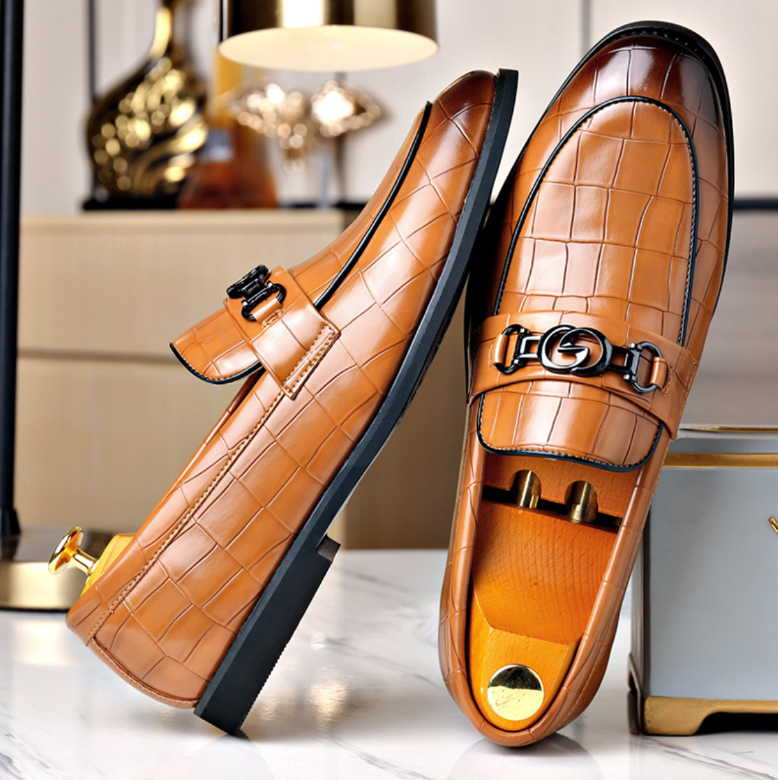 Leather Horsebit Loafers