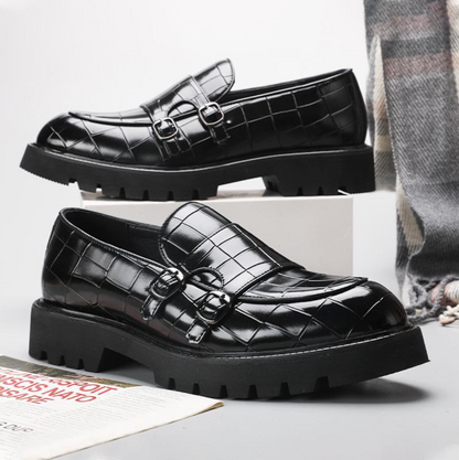 Formal Shiny Buckle Loafers