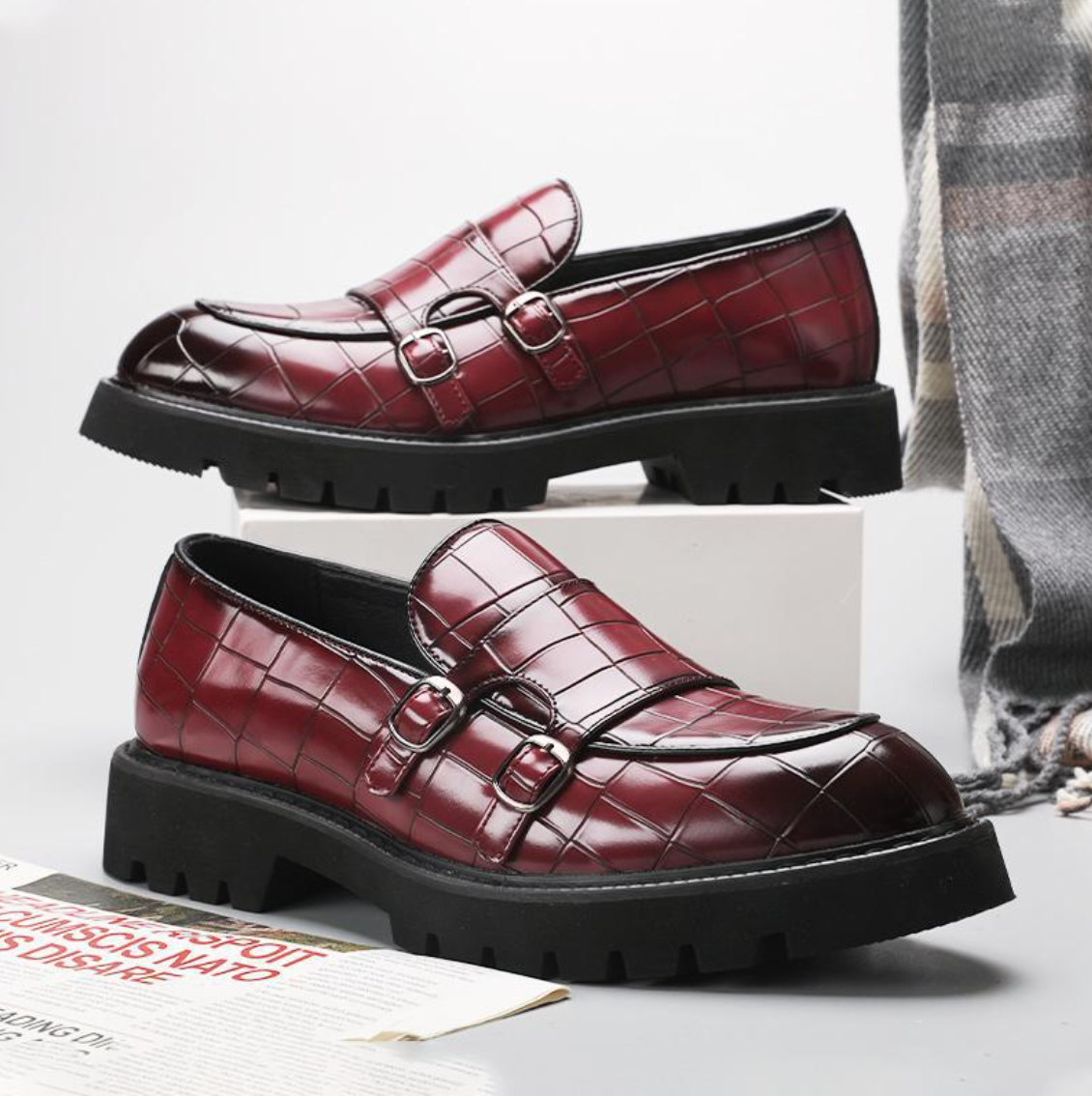 Formal Shiny Buckle Loafers