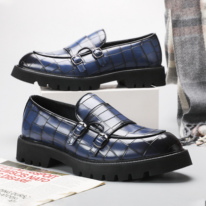 Formal Shiny Buckle Loafers