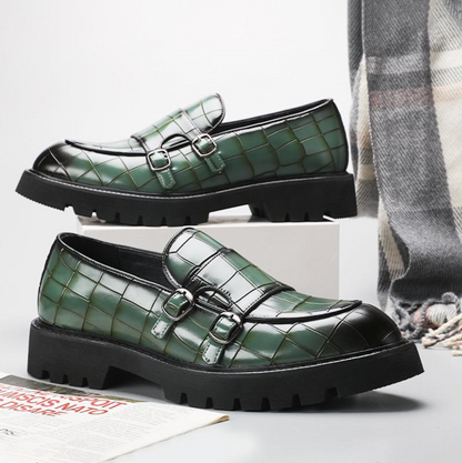 Formal Shiny Buckle Loafers