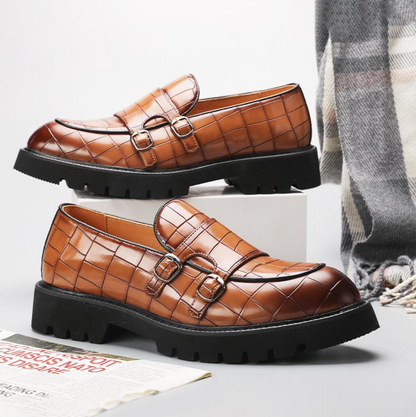 Formal Shiny Buckle Loafers