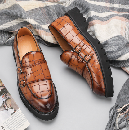 Formal Shiny Buckle Loafers