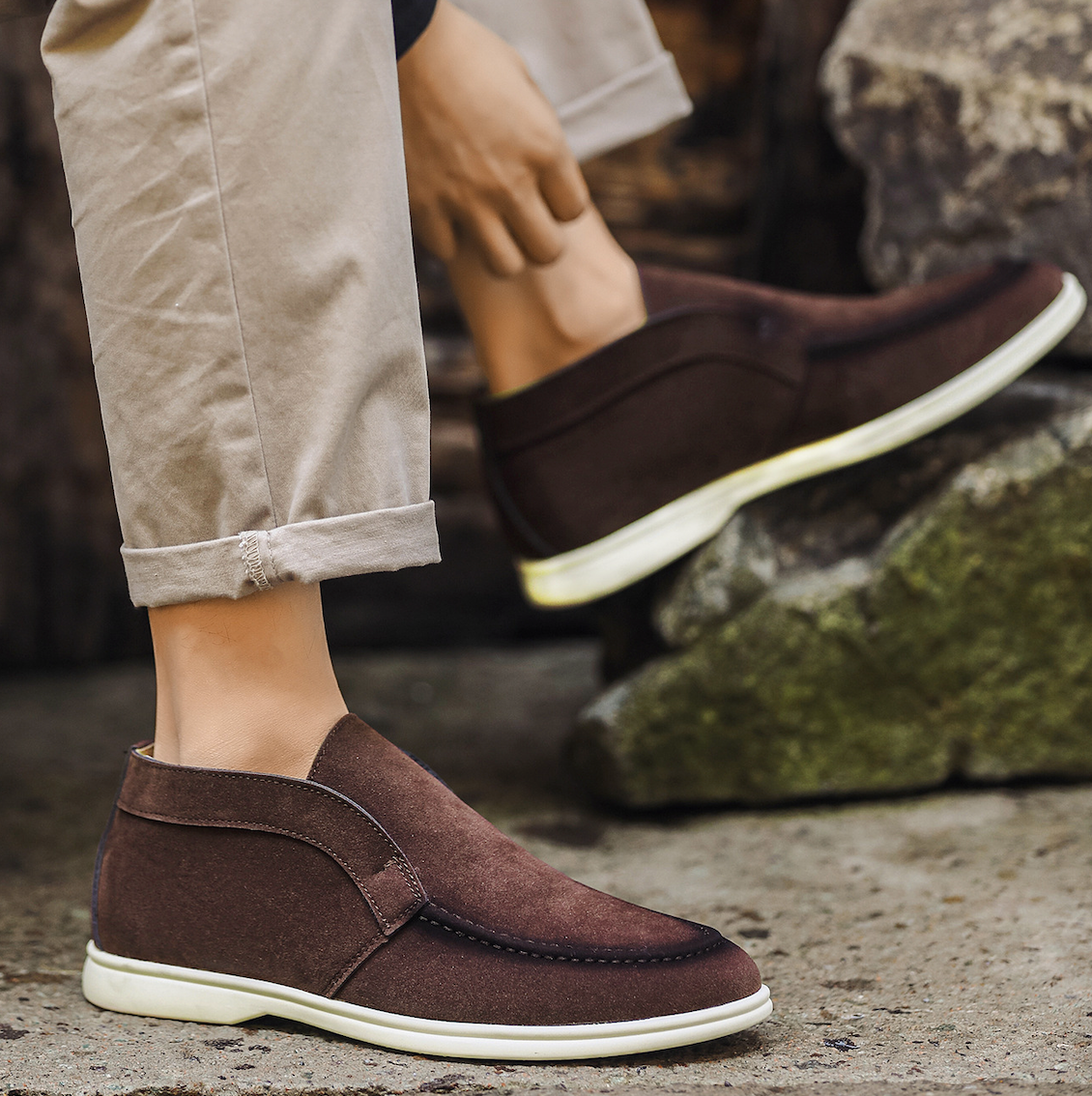 Suede Mid-Top Comfort Loafer