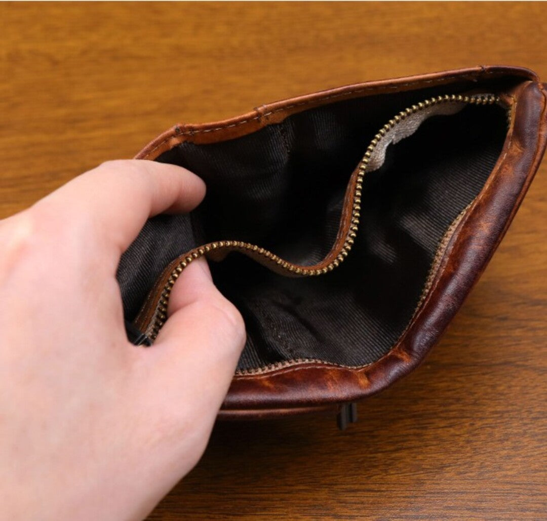 Vintage Leather Fold Wallet