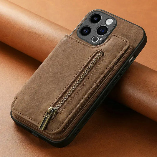 IPHONE LEATHER WALLET COVER