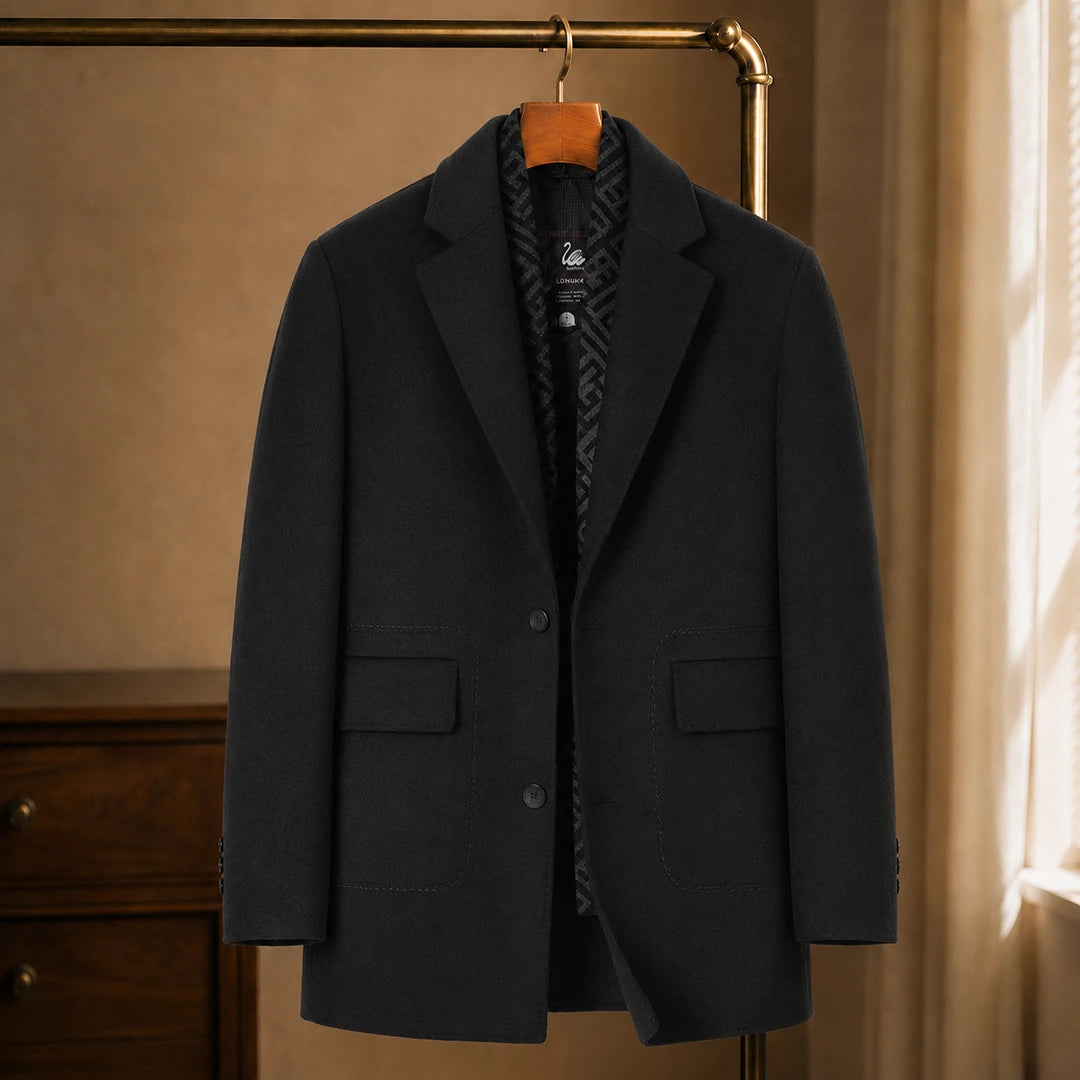 Single-Breasted Wool Insulated Coat