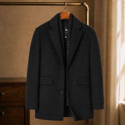 Single-Breasted Wool Insulated Coat