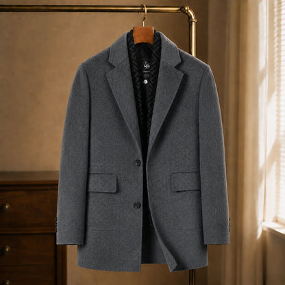 Single-Breasted Wool Insulated Coat