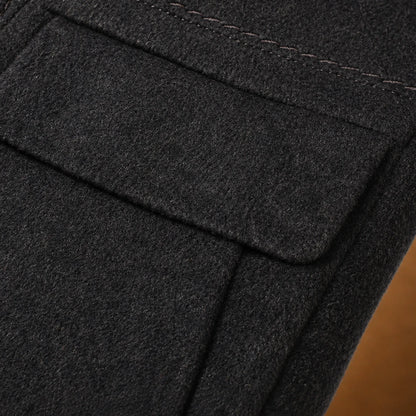 Single-Breasted Wool Insulated Coat