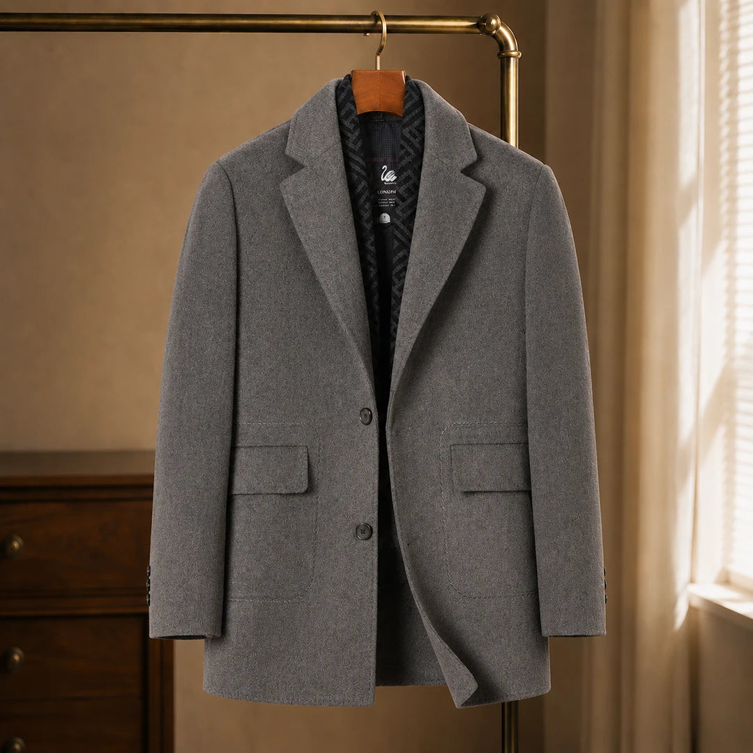 Single-Breasted Wool Insulated Coat