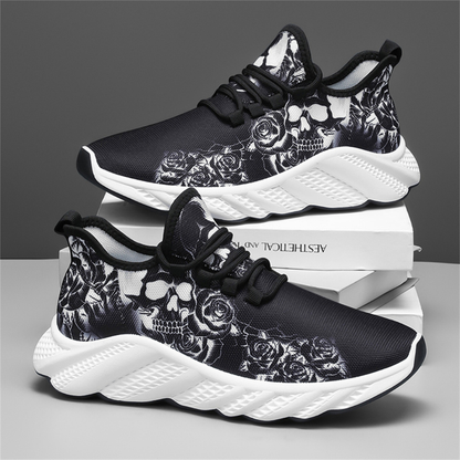 Skull Print Sneakers