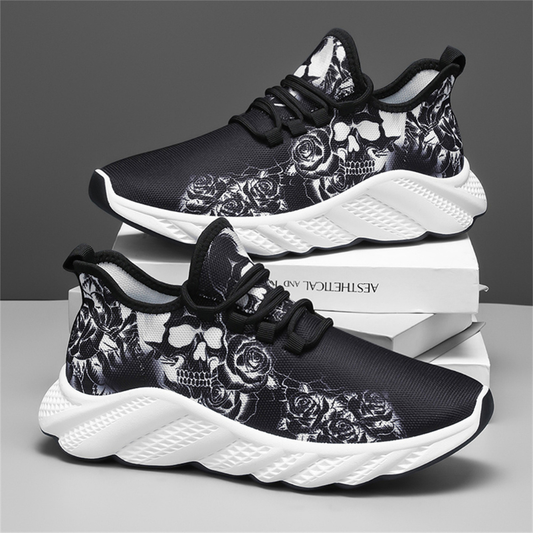 Skull Print Sneakers