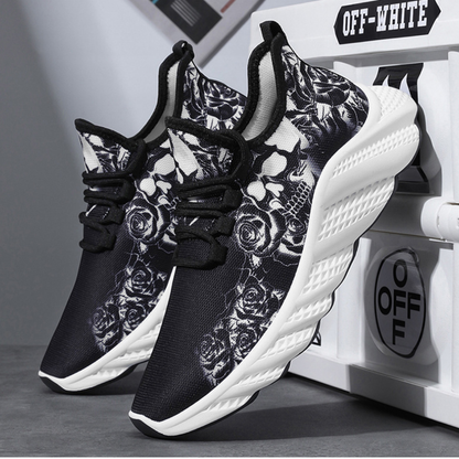 Skull Print Sneakers