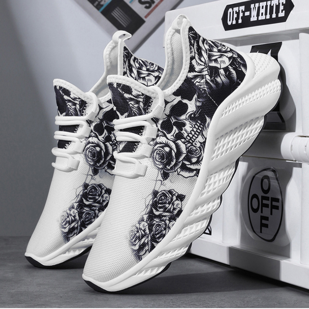 Skull Print Sneakers