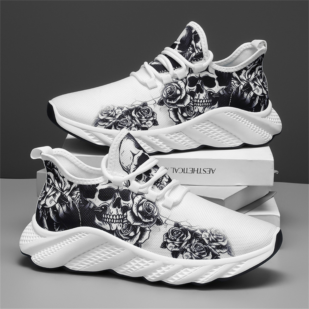 Skull Print Sneakers
