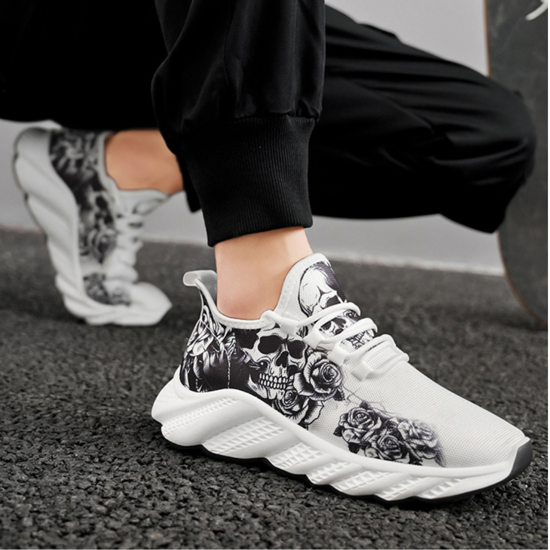 Skull Print Sneakers