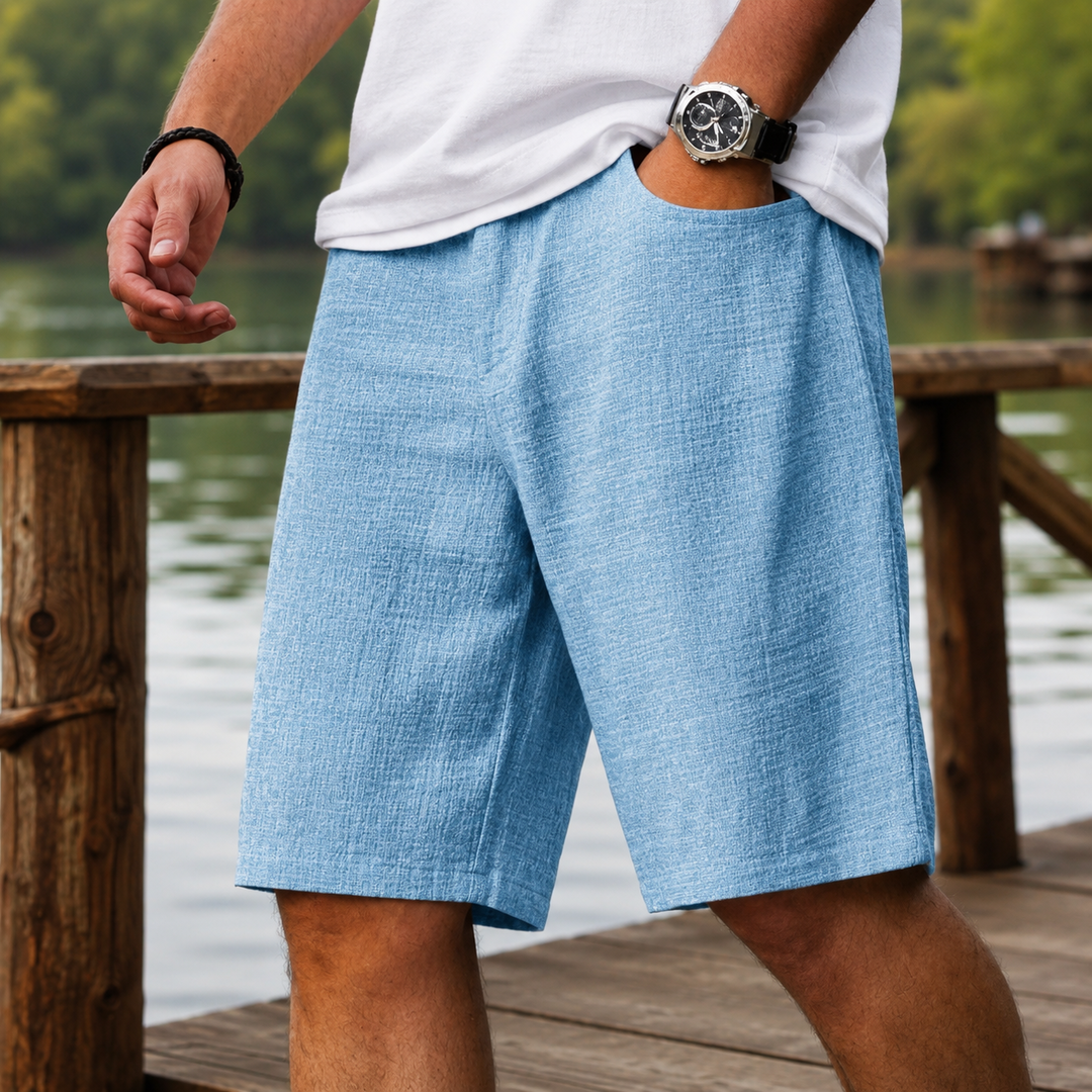 Textured Casual Shorts