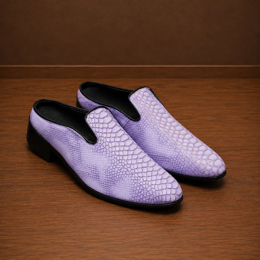 Snakeskin Print Loafers