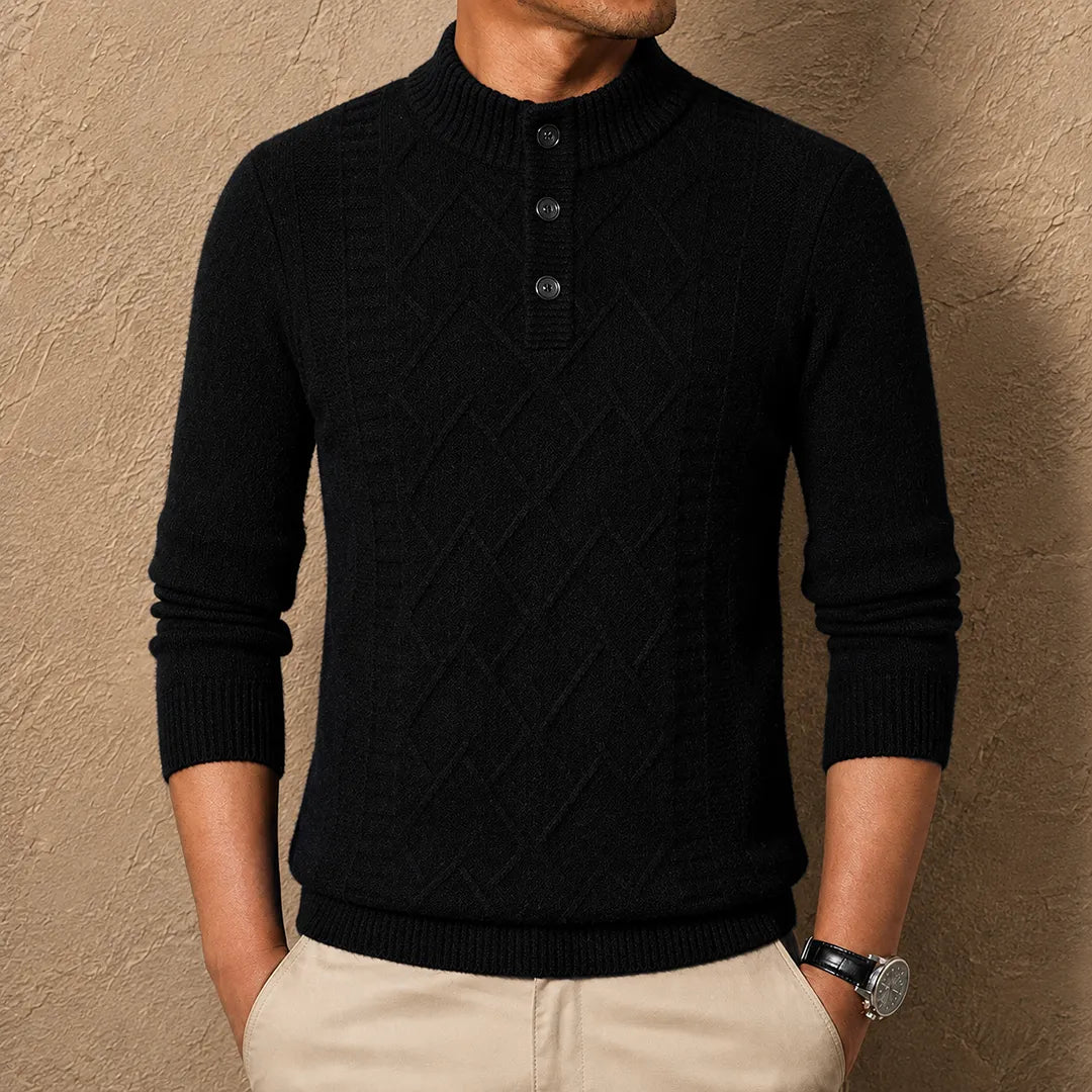 Soft Knit Henley Sweater