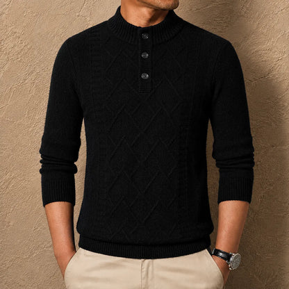 Soft Knit Henley Sweater
