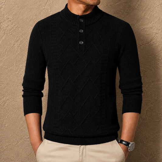 Soft Knit Henley Sweater