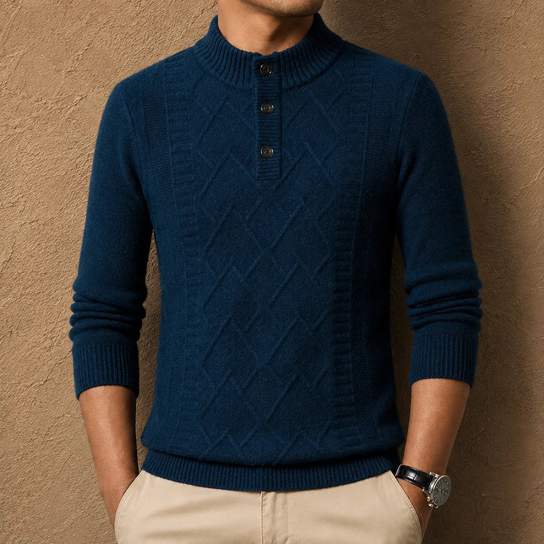 Soft Knit Henley Sweater