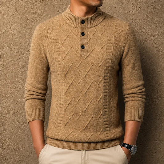 Soft Knit Henley Sweater