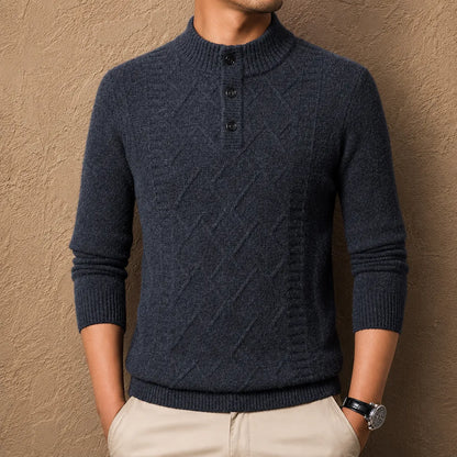 Soft Knit Henley Sweater