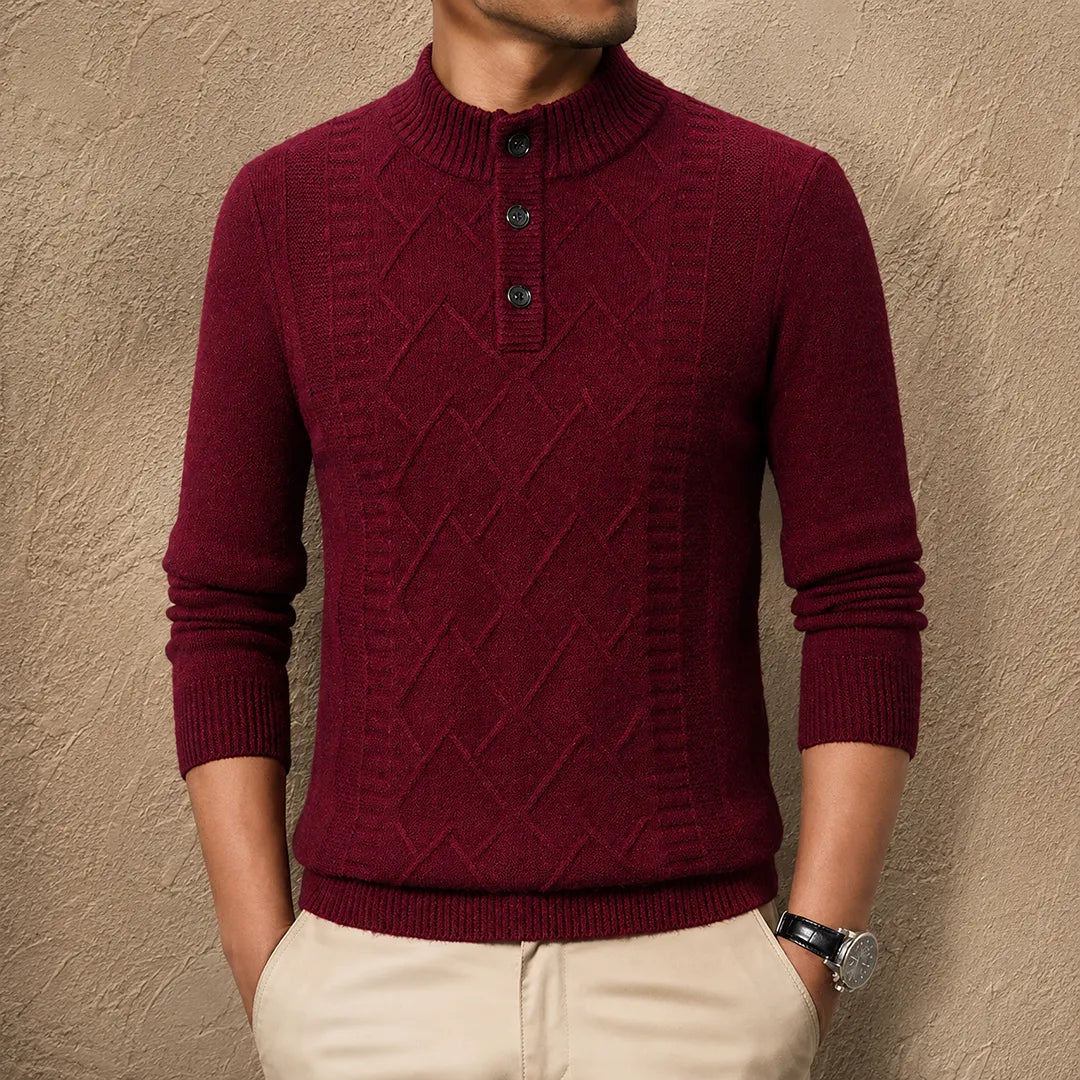 Soft Knit Henley Sweater